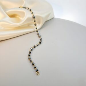Grey Bead Mangalsutra Handchain