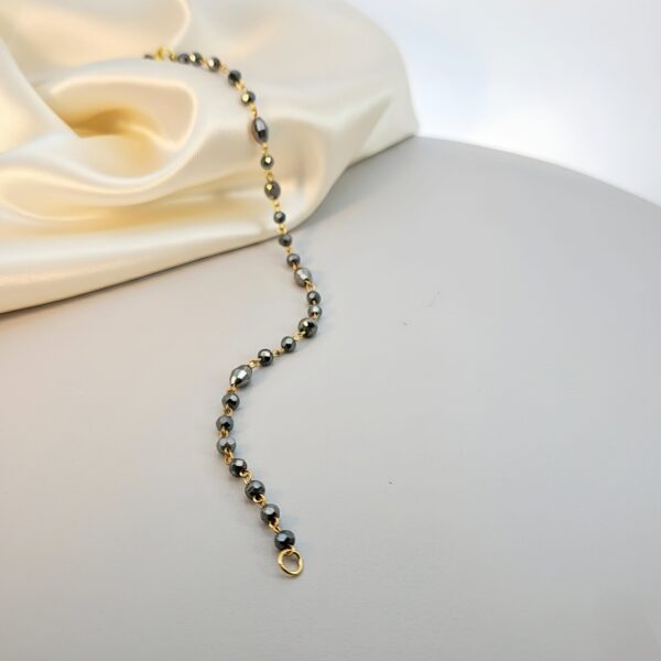 Grey Bead Mangalsutra Handchain