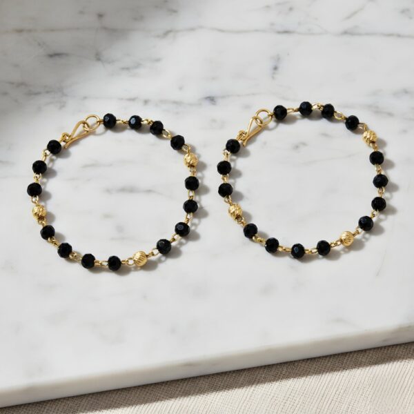 Black Bead Baby Mangalsutra Handchain