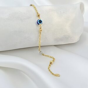 Two-Tone Evil Eye Handchain