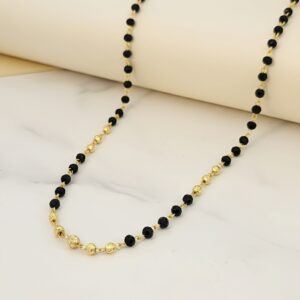 Modern Black Bead Mangalsutra[DL80]