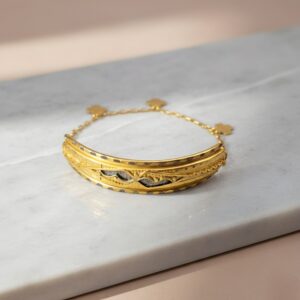 Fancy Two-Tone Bangle Bracelet