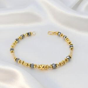 Stunning Grey Bead Mangalsutra Handchain[UV7]