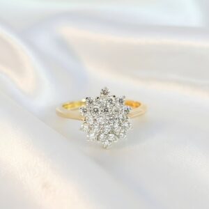 Radiant Foral Diamond Cluster Ring