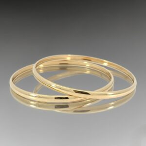 4mm Ladies  Plain Polished Bangles