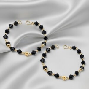 Charming Black Bead Baby Mangalsutra Handchain