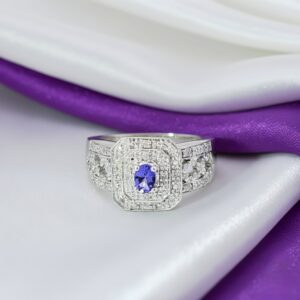 Majestic White Gold Diamond Cluster Ring