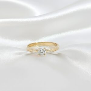 Timeless Gold Diamond Solitaire Ring