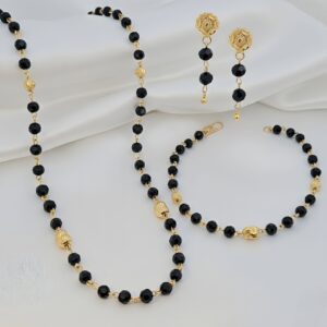 Elegant Black Bead Mangalsutra Set