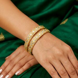 Intricately-Crafted Two-Tone Bangles