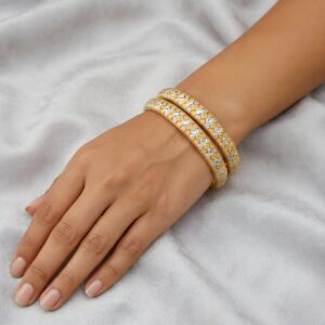 Refined Two-Tone Bangles