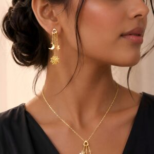 Exclusive Celestial Neckchain & Earrings Set