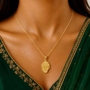 Intricately-Crafted Tamil Aum Pendant