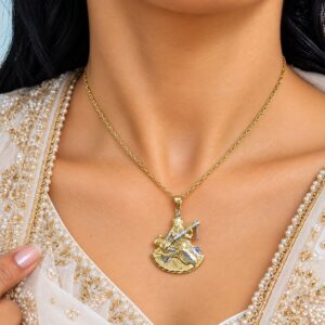 Two-Tone Saraswati Pendant