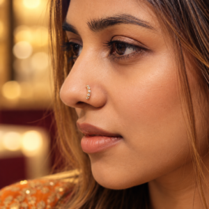 Sparkling 5 Stone Nose ring